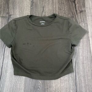 Wild Fable Dark Green Crop Top